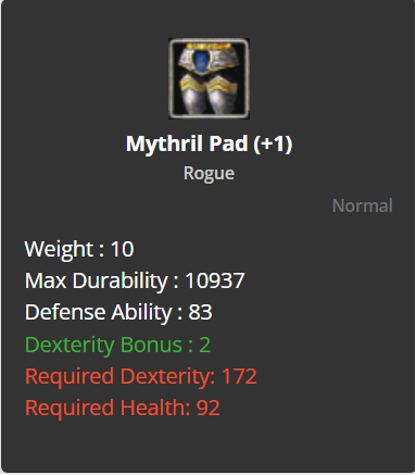 Mythril Pad +1