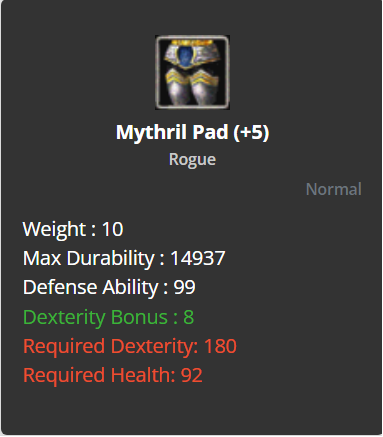 Mythril Pad +5